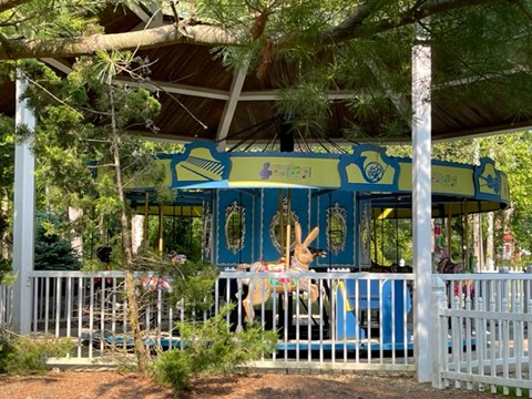 This is a photograph of a beautiful carousel located at Schoepfle Gardens, a Lorain County Metro Park.