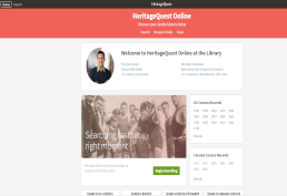 HeritageQuest database screenshot