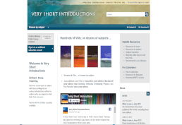 Very Short Introductions database screenshot