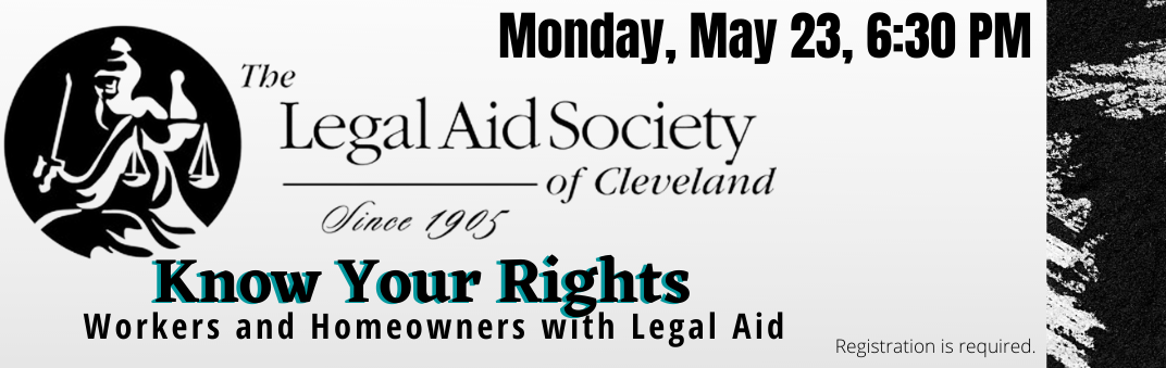 Join us for Know Your Rights on Monday, May 23 at 6:30 PM