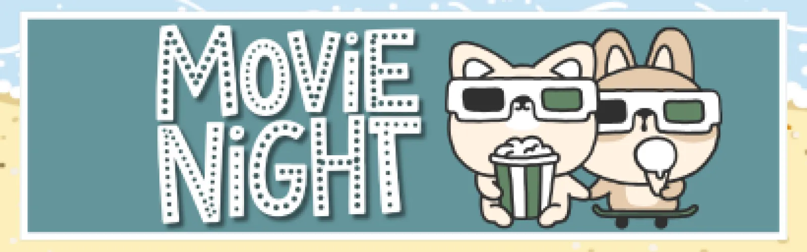 It's two cool cats on movie night