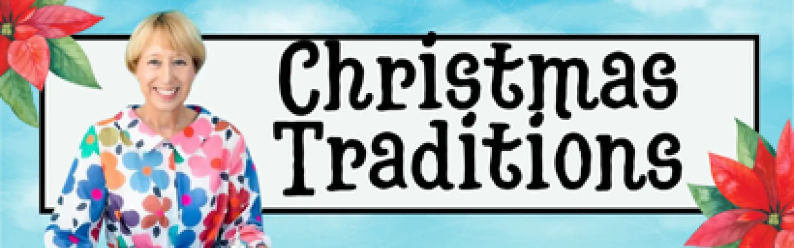 The presenter of the program Christmas Traditions graces the story block .