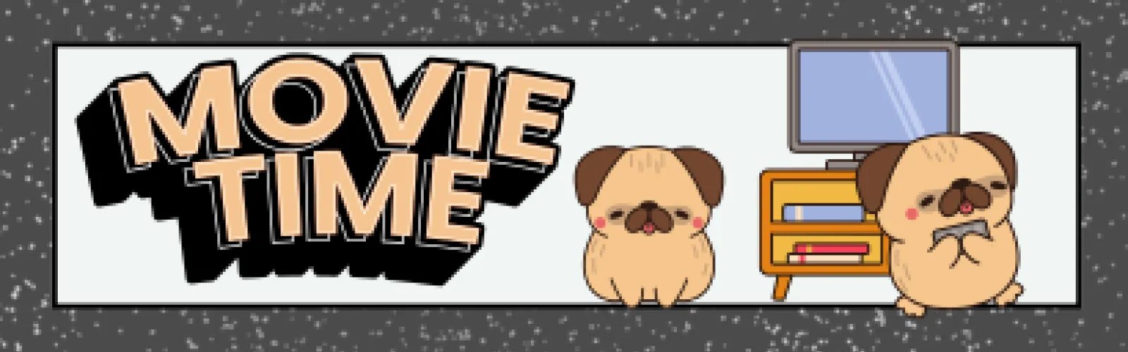 It's two cool pups on movie night