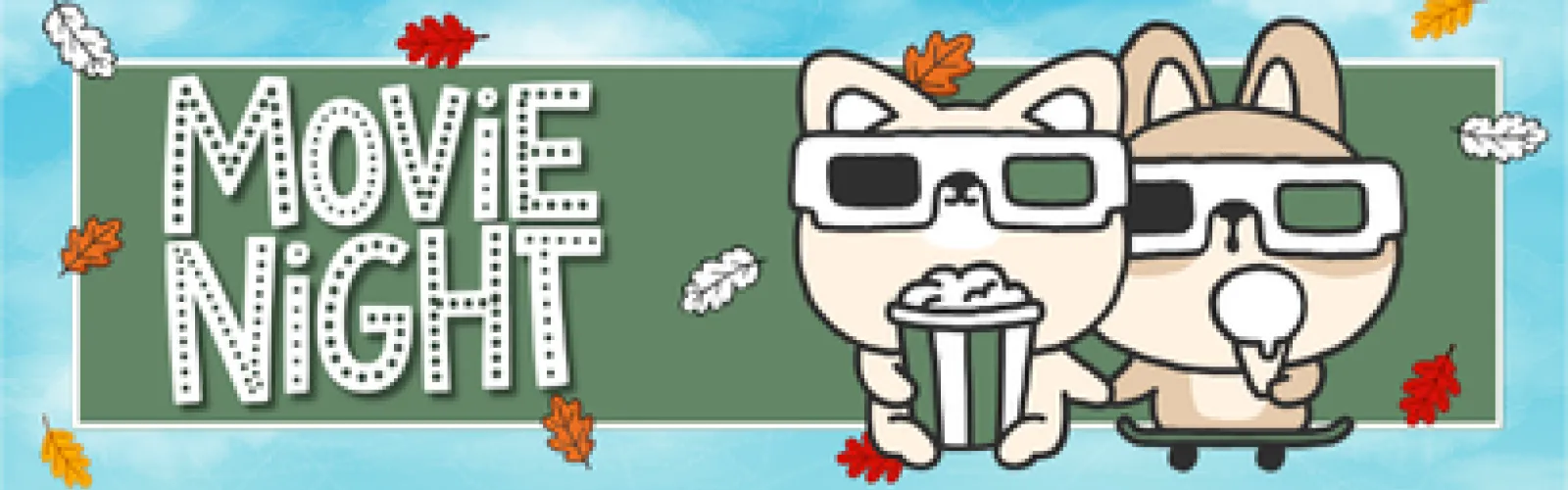 It's two cool cats on movie night