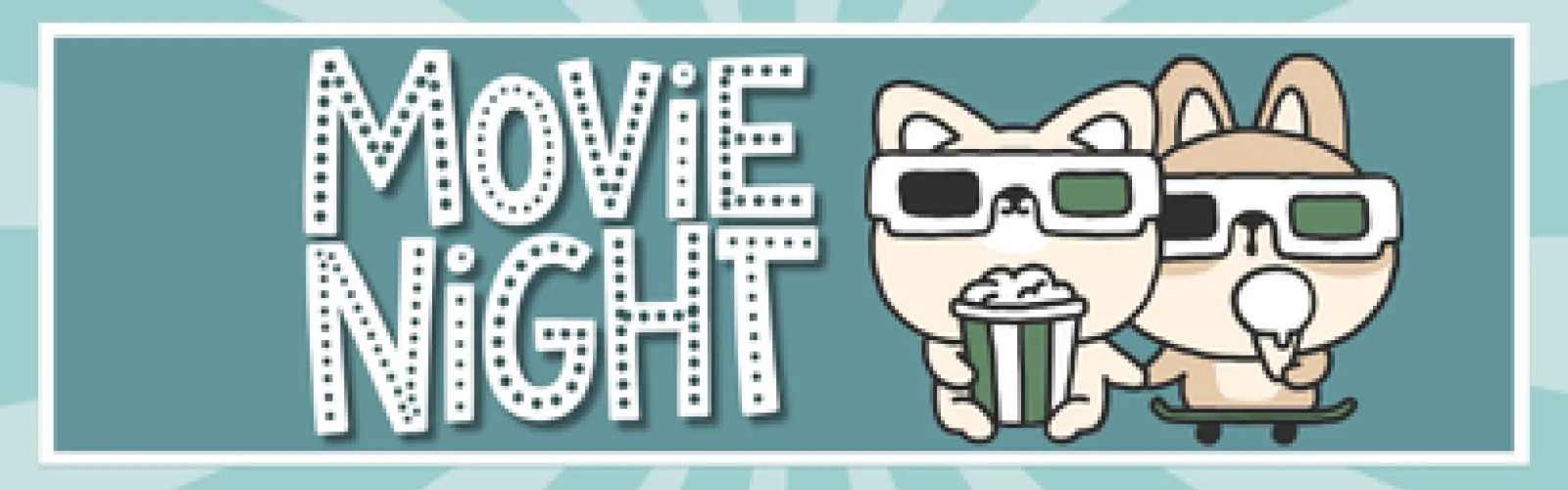 A cute cats like movie night!