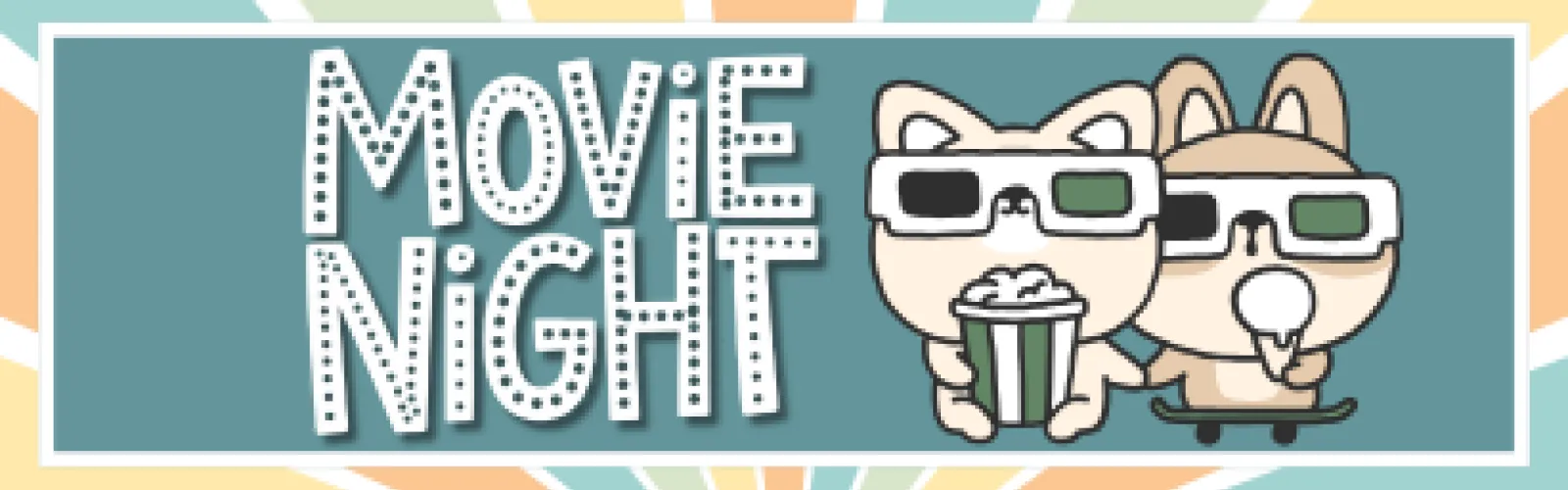 It's two cool cats on movie night